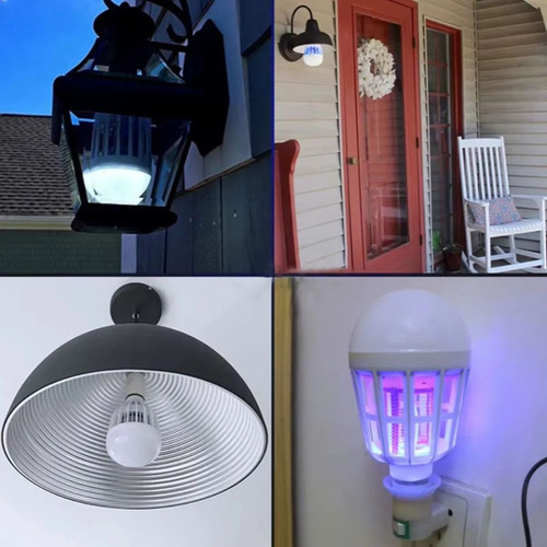 Armadilha Mata Mosquito Pernilongo Bulbo Luminaria Led