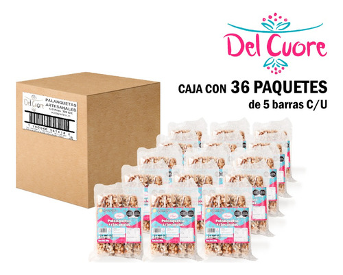 Mayoreo 1 Caja: Palanqueta Cacahuate Natural C/miel De Abeja