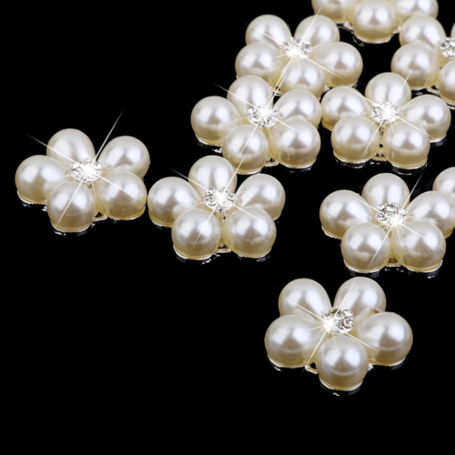 20 Piezas F Crystal Flower Rhinestone Botones Diy Craft