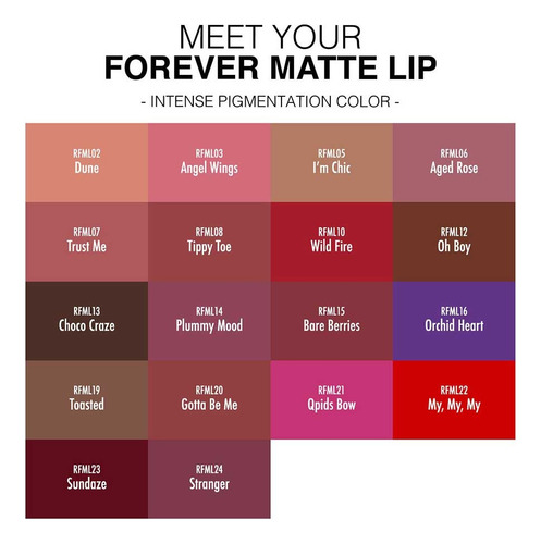 Labial LĂquido Mate Ruby Kisses Color Stranger 2.5 Ml