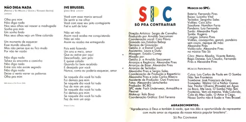 SÓ PRA CONTRARIAR - O SAMBA NÃO TEM FRONTEIRA - 1995 - RCA - D