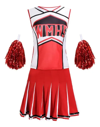 Disfraz De Animadora De Glee Baseb Para Colegiala Cheer Musi