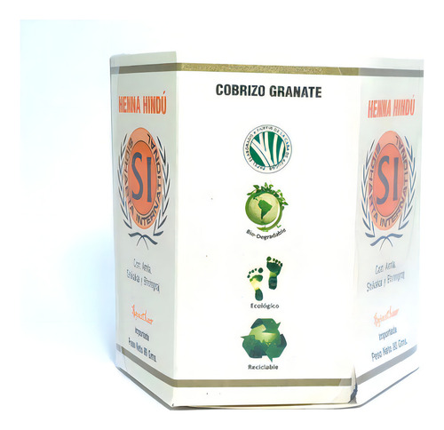 Tintura permanente Sidharta International Tinte Natural Henna Hindú tono cobrizo granate para cabello