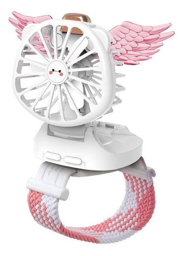 Myamia Angel Reloj Ventilador Carga Usb Mini Portatil Lindo