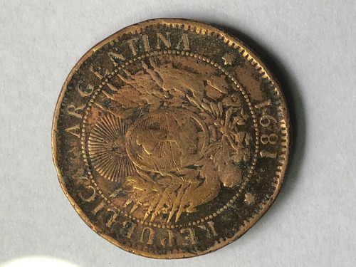 Robmar-f73-argentina-2 Centavo De Patacon Del Año 1891