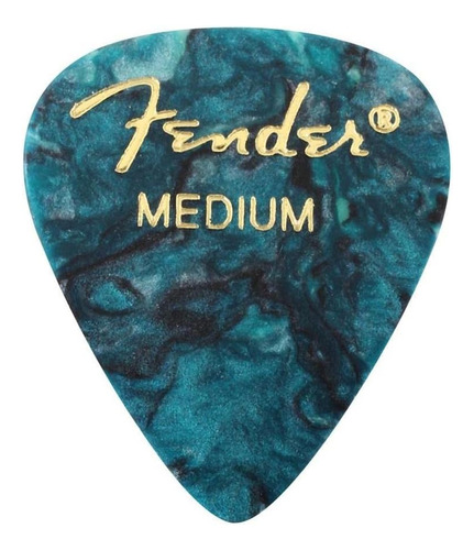 Fender, Púas Guitarra Estilo Motoquero 12 Unidades Azul