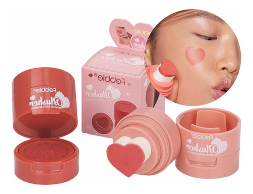 Rubor En Crema Sello Corazon Blush Maquillaje Febble