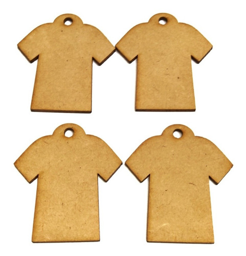 Playera 5x4.5 Cm Llavero Manualidades  Mdf 100 Pzas 