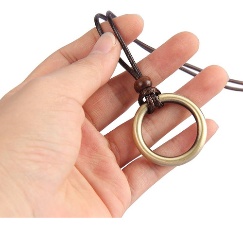 2 Cuerda De Cera Cadena De Metal Collar Colgante Cadena De