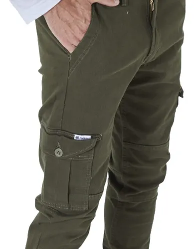 Pantalones de tela elastizados hotsell