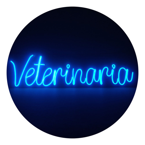 Letrero Neón Led Veterinaria 75 Cm - Veterinarios - Luminoso