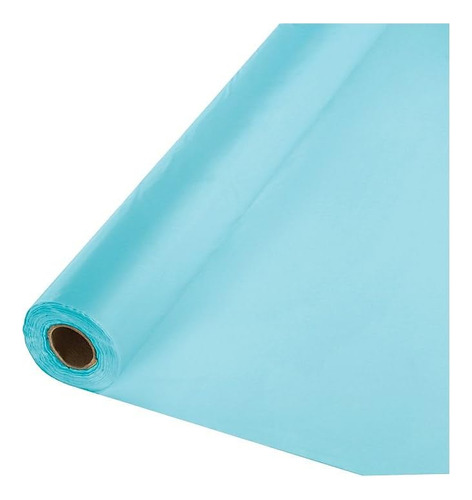 Rollo De Plástico Para Mesa, Color Azul Pastel, 30 Metros