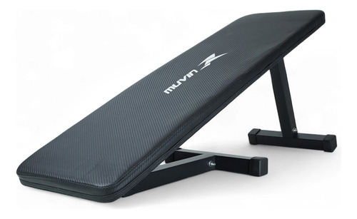 Banco Reto Muvin – Banco para Exercícios Musculares, Compacto, Leve e Resistente, Suporta até 120kg, Ideal para Treino em Casa e Academia, Fácil de Limpar e Montar, 100x44x30cm, Preto