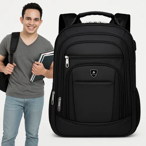 Mochila Masculina Impermeável Notebook Faculdade Alça Reforçada F...