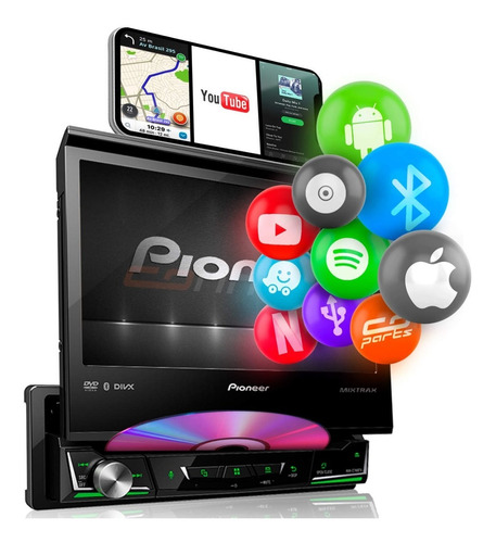 Dvd Player Pioneer Retratil Avh-z7180tv Waze Android Auto Tv