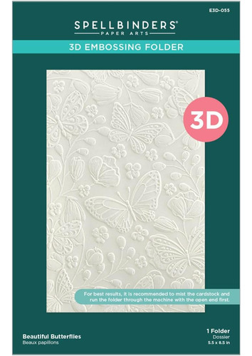 Carpeta De Relieve 3d Hermosas Mariposas, Transparente