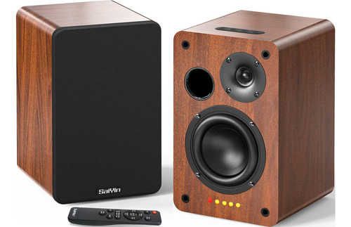 Saiyin Bluetooth Bookshelf Speakers, 40w X 2 Powered Tv Spe.