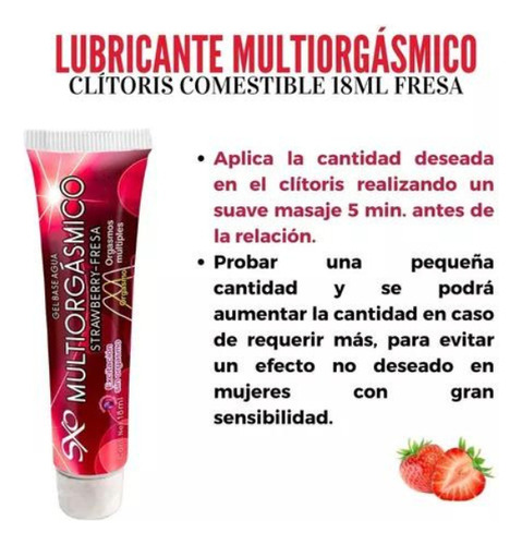 Lubricante Banna Split Postre Oral & Multiorgasmico Femenino Banna Split / Fresa