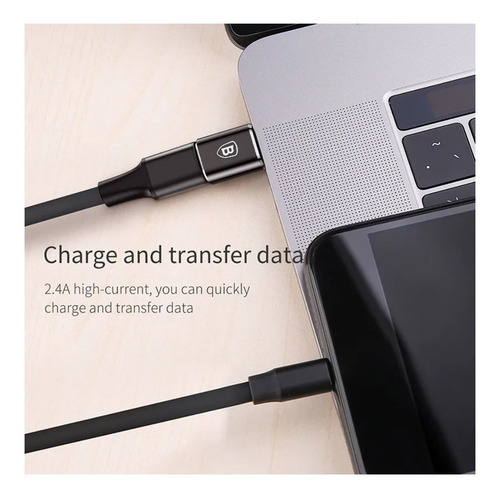 Imagen 7 de 10 de Adaptador Baseus Mini Micro Hembra A Macho Tipo-c Otg 2.4a