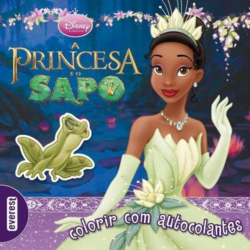 Libro A Princesa E O Sapo: Colorir Com Autocolantes