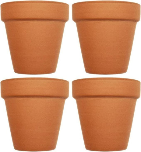 Juego De 4 Macetas De Terra Cotta. Perfecto Para Jardines D.