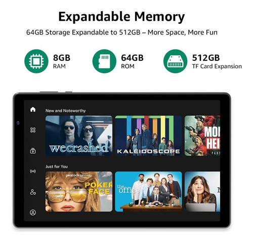 Tablet Android 14 Octa-core De 10,1 Pulgadas, Cámara Dual De