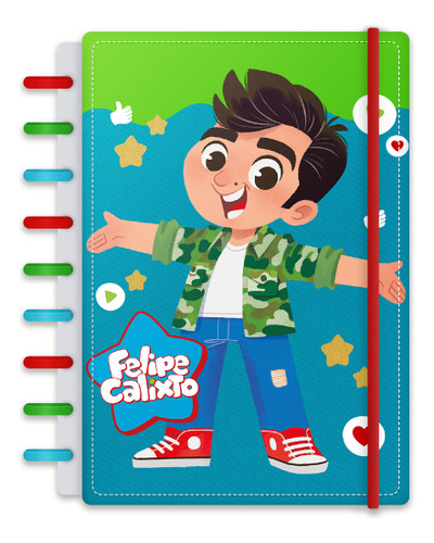 Caderno Diskô By Felipe Calixto - Caixa-encaixa Com Jogos Cor Colorido