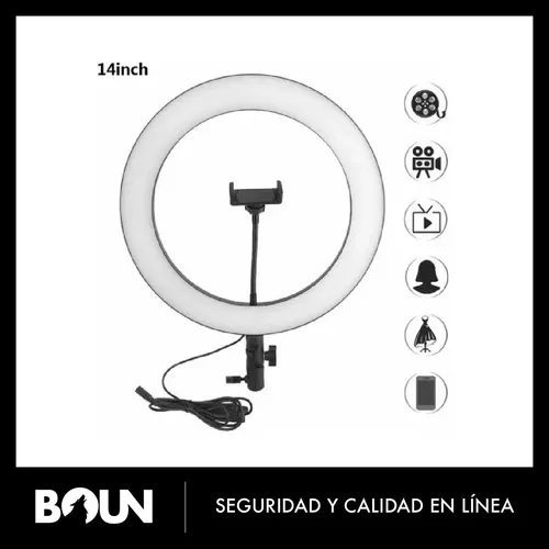 Aro De Luz 36 Cm Tr pode 2.10mts Alta Calida Uso Profesional