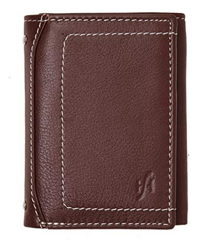 Monedero De Cuero De Lujo 3 Fold Starhide Hombres De Moneder