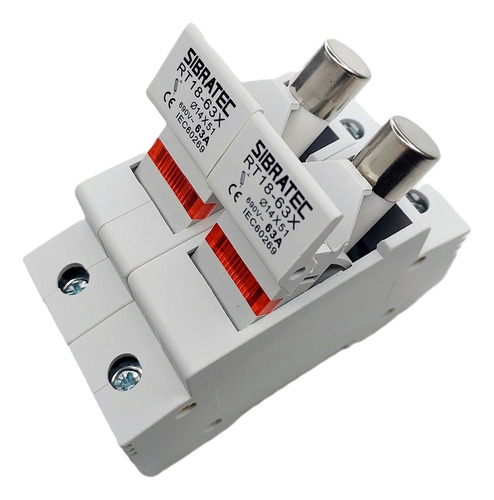 Seccionadora Bipolar 14x51 C/ Fusíveis 40a Gg 500vca