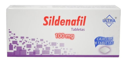 Sildenafil Ultra 100mg Dispensador Con 8 Tabletas