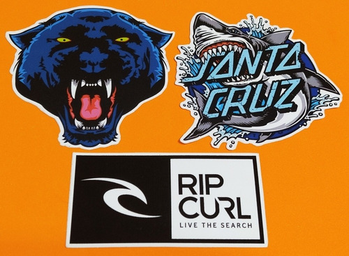 22 Calcomanías 10cm Rip Curl Santa Cruz Vans Skate Surf