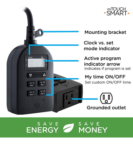 Temporizador Digital Para Interiores Mytouchsmart Plug-in