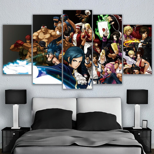 5 Cuadros Canvas Personajes King Of Fighters Videojuego