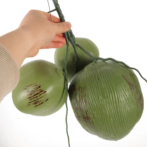 Corona De Coco Artificial Con Fruta Simulada