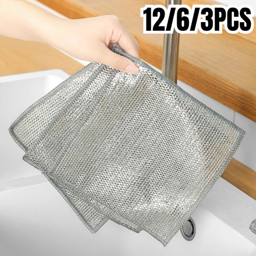 Paño De Cocina Magic Silver Para Limpieza De Ollas, 12, 6 O