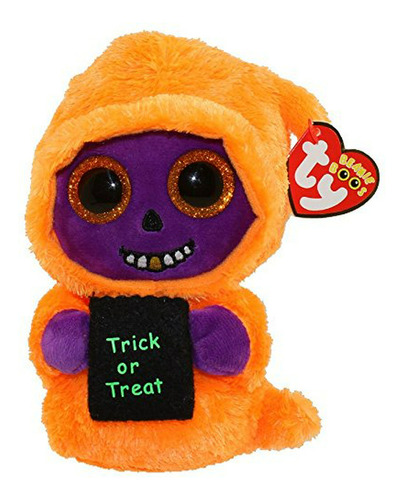 Ty Beanie Boos - Skelton Naranja / Púrpura Reaper Hallow