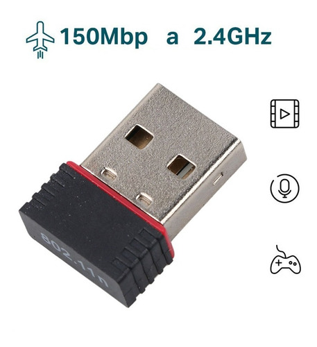 Mini Antena Wifi Usb 2.0 Nano Adaptador Tarjeta Red