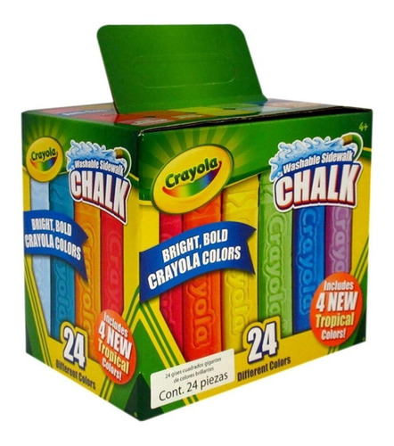 Set De 48 Gises Lavables Gigantes Crayola (2 Cajas De 24)