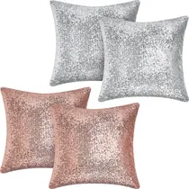 Comprar 4 Fundas De Almohada Mullidas Y Con Lentejuelas, Fundas De X