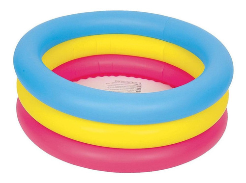 Piscina Inflável redondo Jilong Kiddy Pool 10086-1 66L azul e amarela e rosa