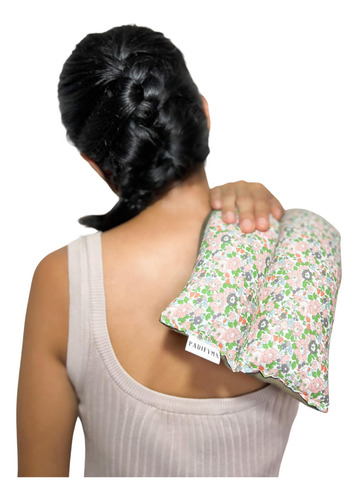 Almohada De Semillas Térmica Verde 30.5x18 Cm Para Dolor
