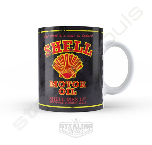 Taza De Porcelana Fierrera - Shell #02 | Oil - Aceite