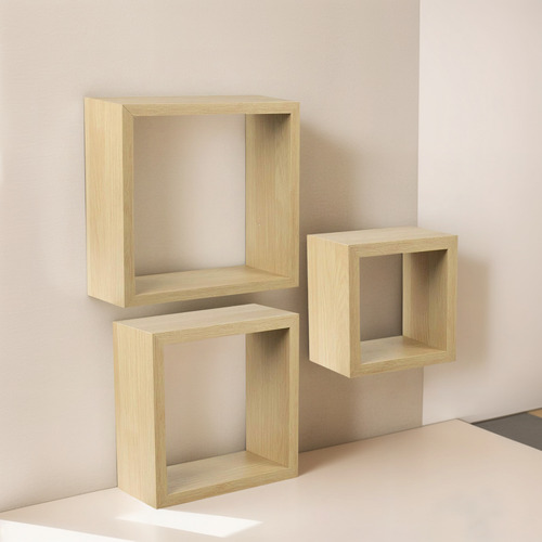 Estanterías De Caja Flotante Set 3 Cubo Cuadrado Decoración