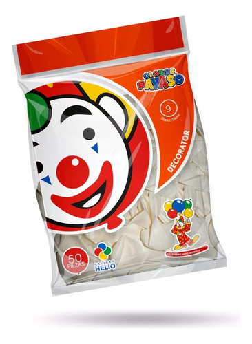 Bolsa De Globos Payaso #9 50pz Decorator Elige Color Fiesta