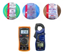 Comprar Multimetro Tester Baw + Pinza Amperometrica +3 Rollos Cable
