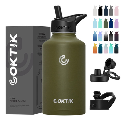 Coktik Botella De Agua Deportiva De Acero Inoxidable De Dobl