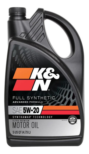 K&n Aceite Motor 100% Sintético Sae 5w20  5 Quart / 5 Litro