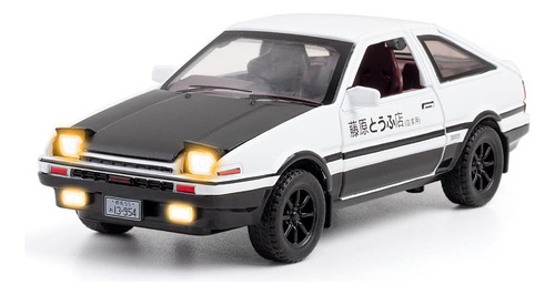 1/20 Negro-blanco Ae86 Aleacion Japon Auto Modelo Trueno Met