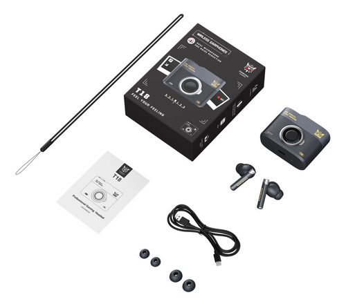 Onikuma T18 Auriculares inalámbricos para juegos con Bluetooth 5.3, cable de silicona y 3 tamaños de tapones para los oídos
